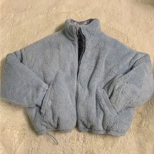 NWOT American Eagle Blue Reversible Puffer Jacket